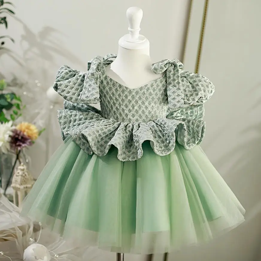 

Children's Princess Evening Gown Kids Catwalk Birthday Party Wedding Clothes Spanish Lolita Dresses For Girls Easter Eid A1586