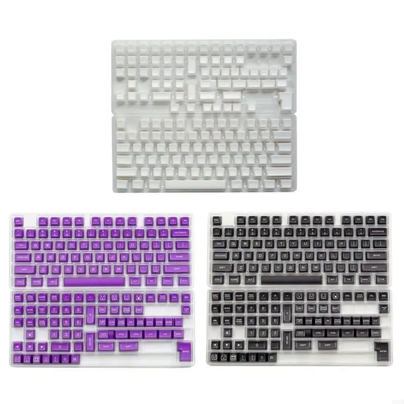 

G6DD 142Keys Keycap SAProfile Double Shot PBT White Jade Keycap for Switches