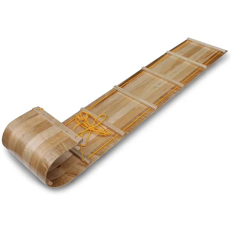 

Traditional 6' Snow Wooden Toboggan Snow Sled