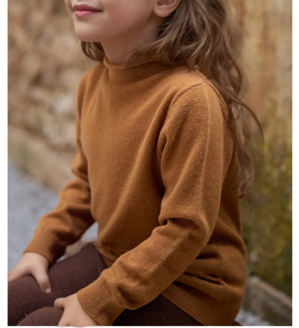 New Fall and Winter Styles Of Plain-colored Baby Boys and Girls' Sweaters, Children's Close-fitting Half-neck Pullover Sweaters