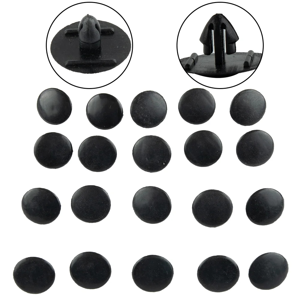 Part Clip Nylon 12mm 20pcs 25mm Diameter 90467-A0003 Accessories Black For Scion Hood Insulator Insulation Pad Brand New