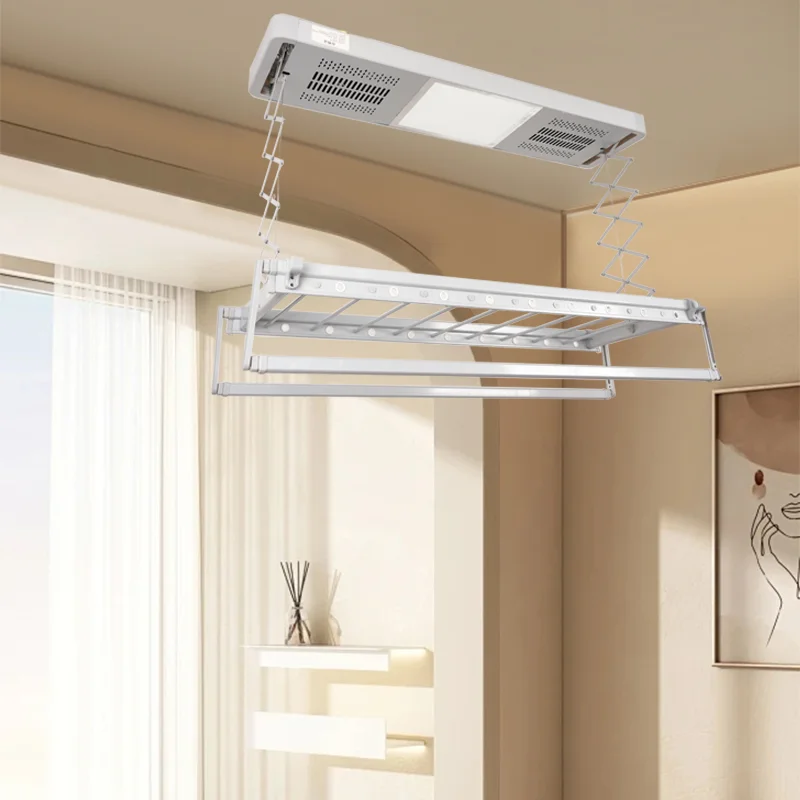 

Intelligence Laundry Automatic Lifting Clothes Drying Rack Smart Carbon Steel Clothes Hanger Electric Clothes Dryer Rack