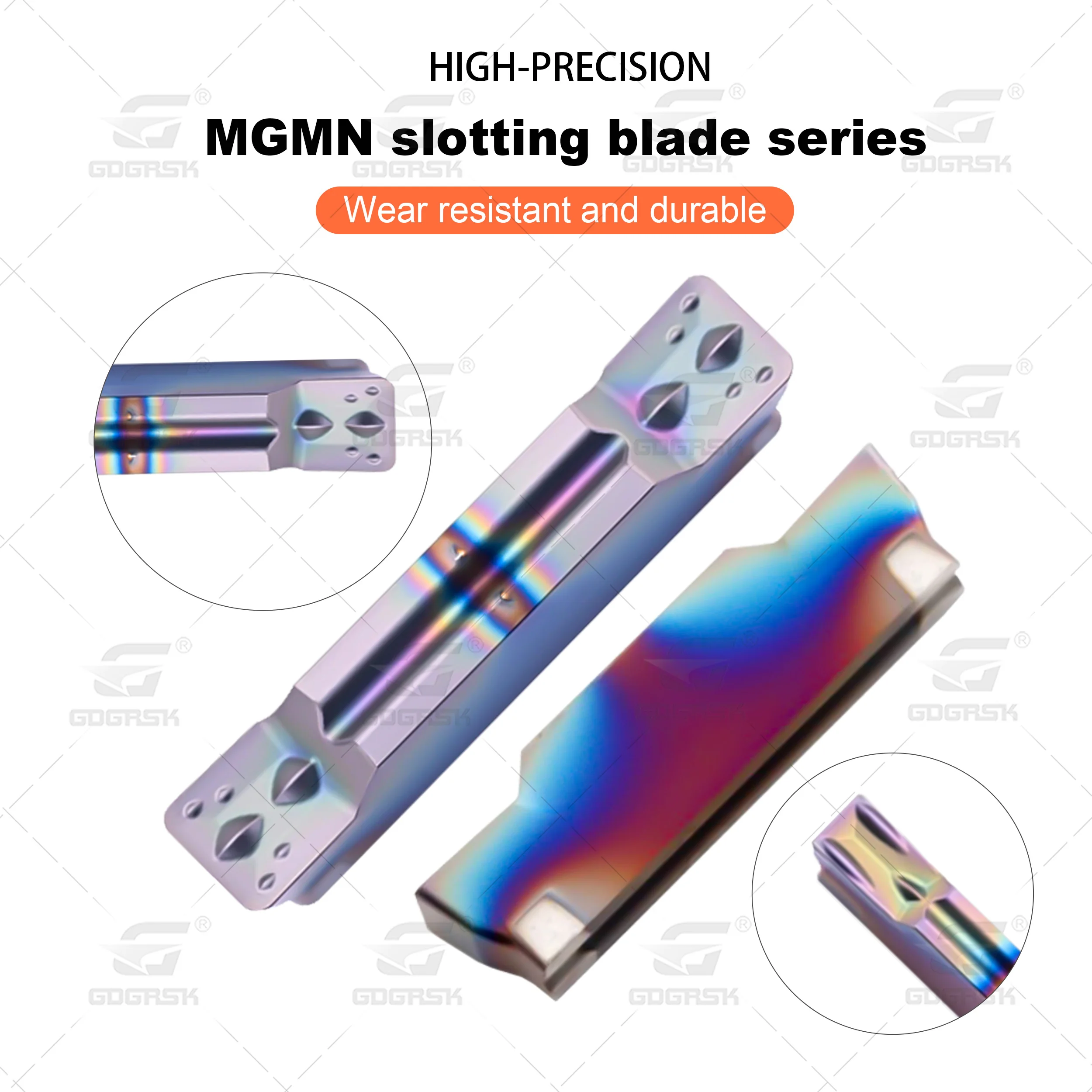 

DESKAR 100% Original CNC lathe Colored Quenched Steel Groove Cutting Blades MGMN200/250/300/400/500-G/T/M Groove Cutting Blades