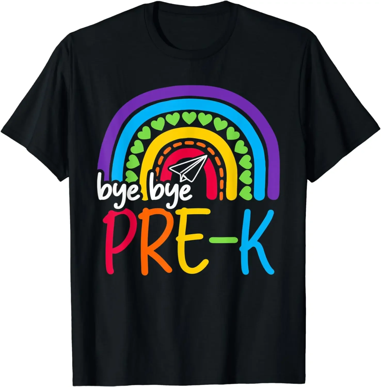 NG Summer Funny Bye Bye Pre-k Last Day Of School Teacher Rainbow T-Shirt