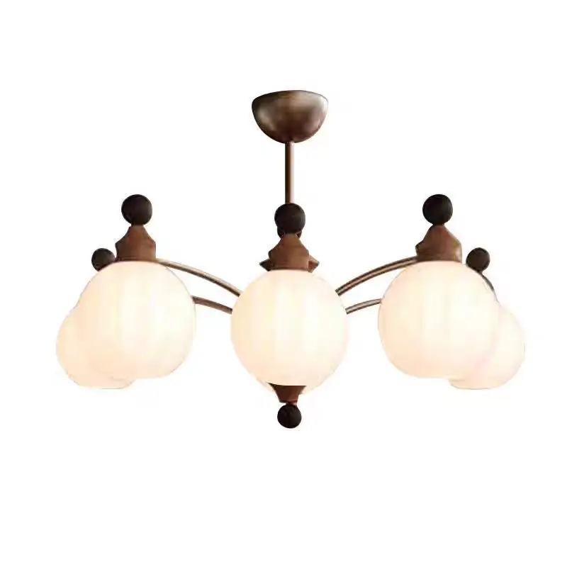 Medieval style living room chandelier French retro hall main light 2026 new magic bean lamp