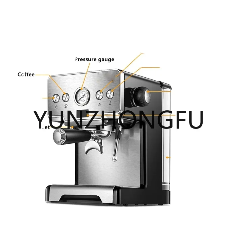 espresso machine CRM3605 Stainless Steel Italian Coffee Maker 15bar home semi-automatic pump type coffee machine 220v 1450W