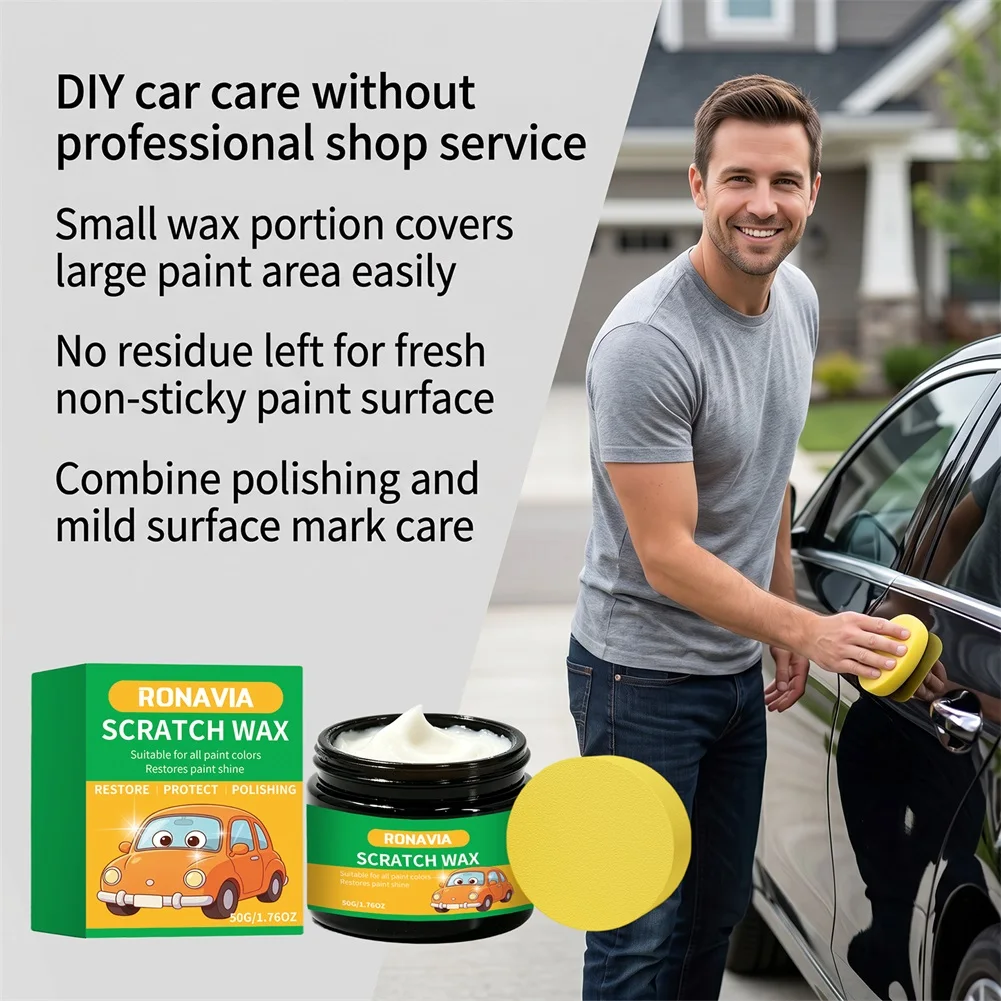 Car Scratch Remover Car Scratch Repair Wax Fast Acting Car Paint Restorer For Cars Trucks Long-Lasting Paint Protection Car Care