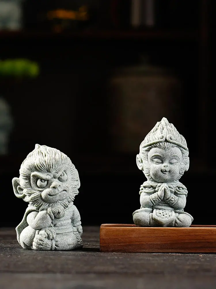 Monkey King Sun Wukong Tea Pets,Gongfu Tea Accessories, Fish Tank Landscaping, Chinese Tea Pets,Zen Home Decoration