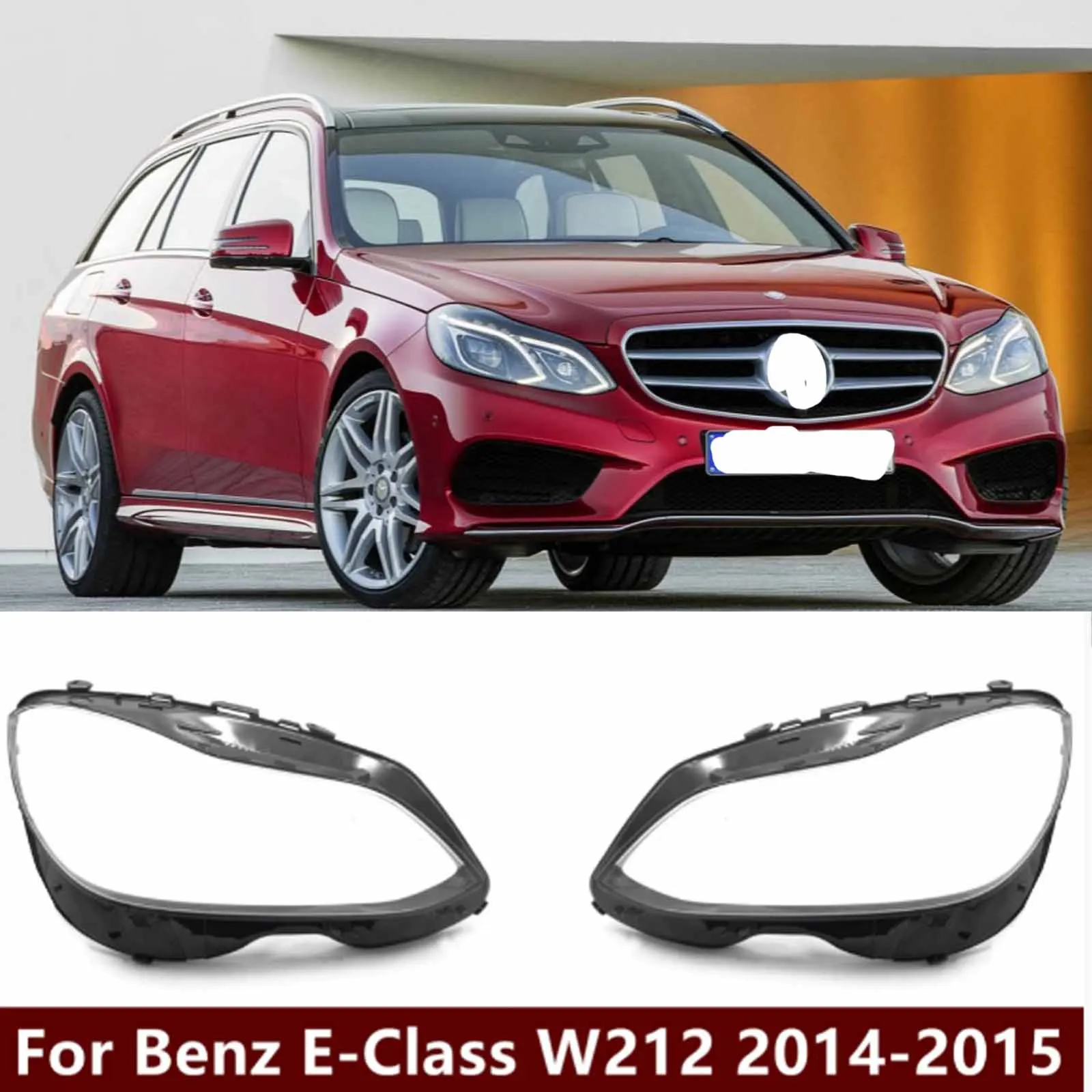 

Левая сторона для Mercedes-Benz E Class W212 Facelift 2014-2015 E300 E350 Крышка объектива фар Крышка абажура