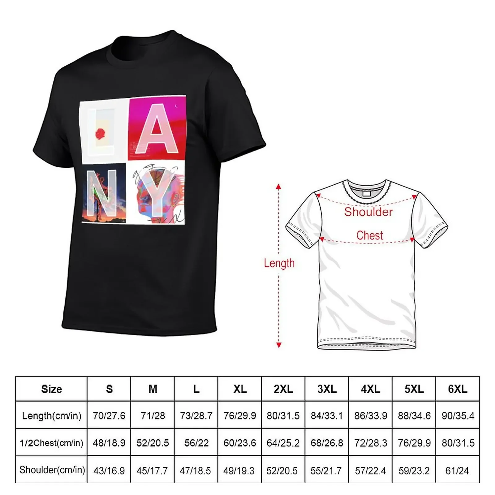 LANY album mosaic Classic Classic T Shirt T-shirt oversizeds plus sizes mens plain t shirts