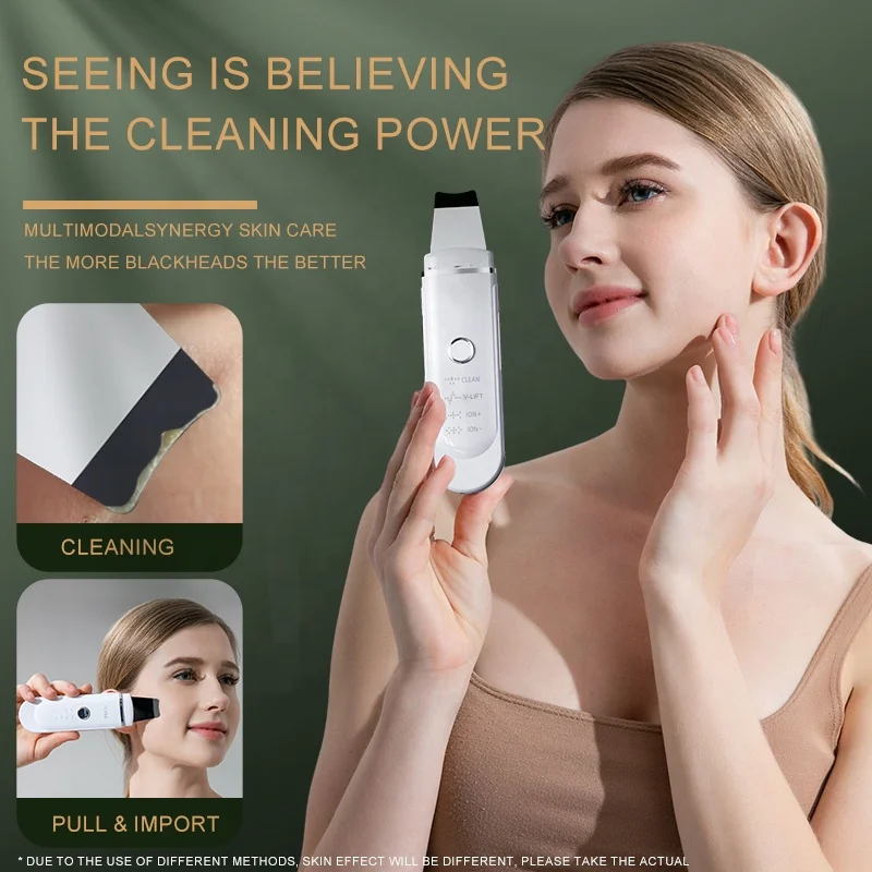 เครื่องทำความสะอาดผิวหน้าแบบสมาร์ทไลบรารี ขจัดสิวเสี้ยน ทำความสะอาดรูขุมขน เครื่องขัดผิวหน้าแบบชาร์จไฟได้ สำหรับทำความสะอาดผิวหน้าอย่างล้ำลึก