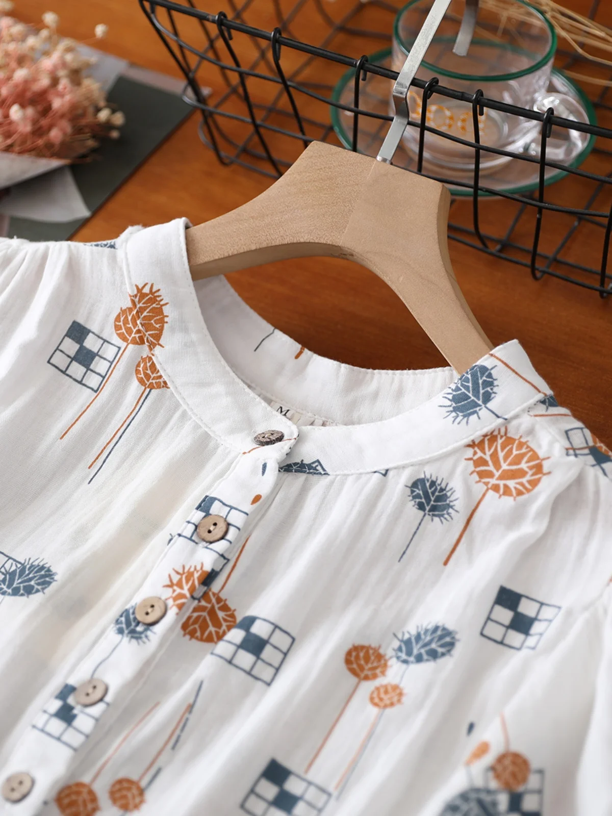 

Женский свободный крой из хлопка irt, летний утягивающий фонарь Sve из чистого хлопка, топ с цветочным принтом и одинарной биркой