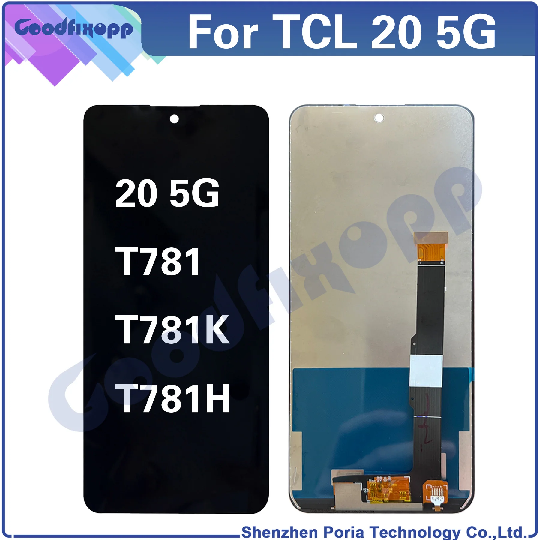 For TCL 20 5G T781 T781K T781H LCD Display Touch Screen Digitizer Assembly Repair Parts Replacement