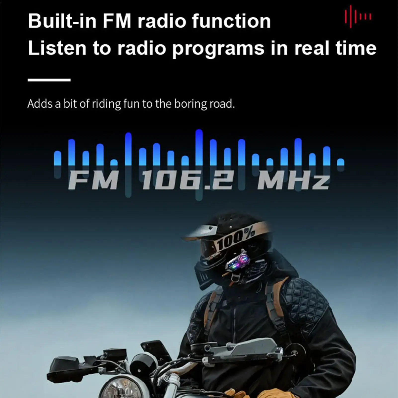 

Мотоциклетные наушники, беспроводная гарнитура с двойным динамиком, водонепроницаемые велосипедные наушники для ежедневных поездок, путешествий, мотоцикла