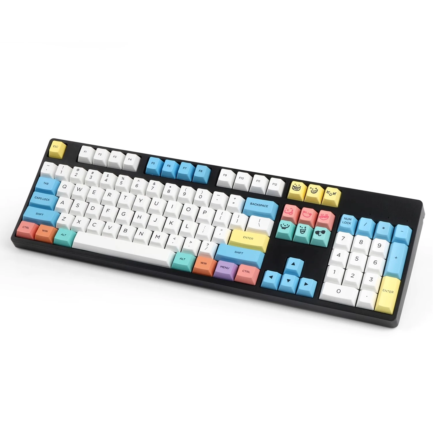 1セット チョークキーキャップ PBT染料下塗りキーキャップ チェリープロファイルキーキャップ カスタムキーボード用 68 84 87 104 Cherry MX1.0 6.0 8.0対応
