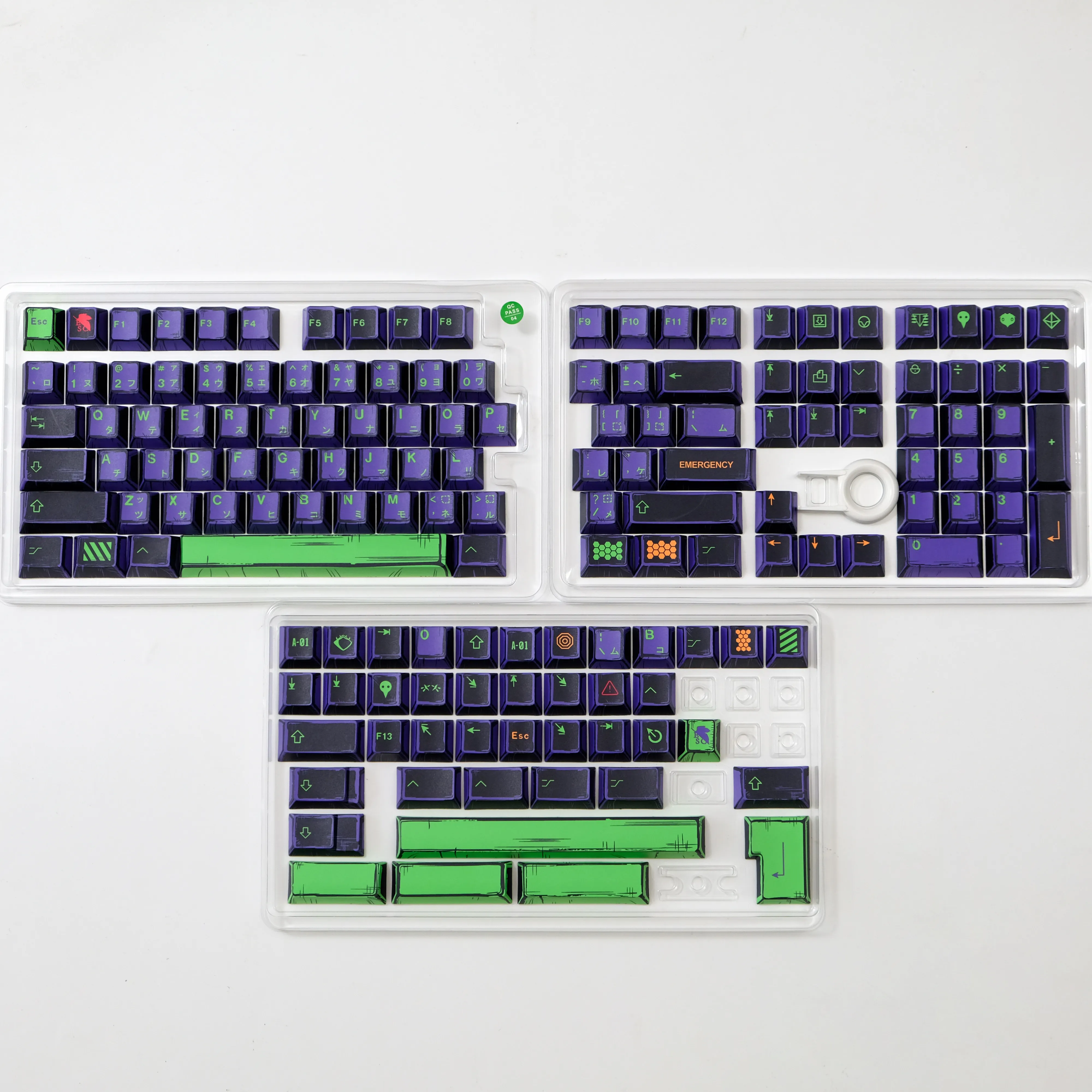 PBT Comic Keycaps EVA 01 Palette Cherry Profile Dye Sub 78/151 toetsen gemengd licht voor mechanische toetsenborden ISO-indeling 7U Rainy75