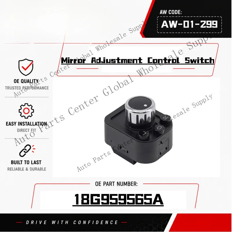 L+ New Rear View Mirror Control Switch for For Volkswagen Bora 2008-2016 18G959565A