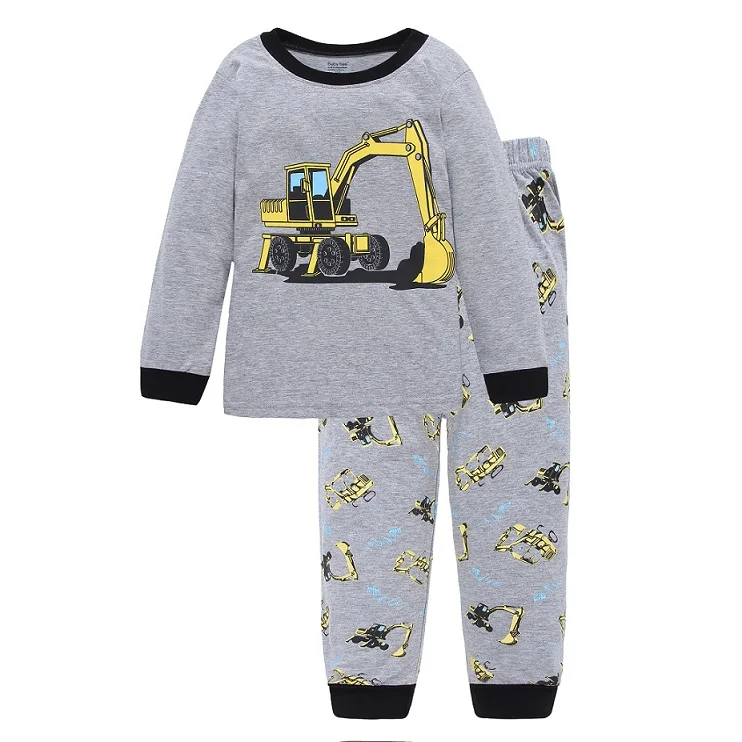 New Children leisure Wear Sets Boys Cartoon Print Motorcycle Nightwear Girls Family Pajamas Kids Clothes Sleepwear Baby Pyjamas