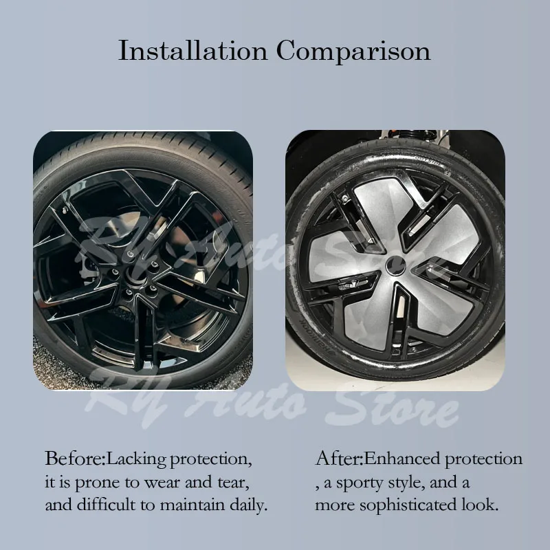 Car Wheel Hub Caps For Volkswagen Tiguan MK3 VW Tiguan L PRO CT1 2024-2027 19inch Black Decorative Wheel Tire Modification Parts view 6