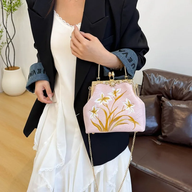 

Popular Classic Elegant Handbag For Women, Leather Crossbody Bag Designed By Luxury Brand Famous Designer Ladies