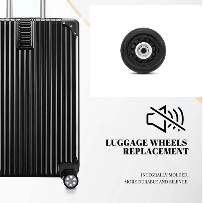 1 Pair Universal Swivel Luggage Suitcase Wheel Replacement Caster Luggage Wheel Replacement Luggage Accessories