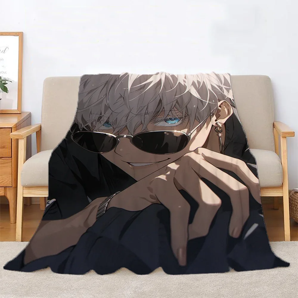 

Jujutsu Kaisen-Gojo Satoru Fleece Blanket Large Luxury Blankets and Throws Beach Towel Bed Throw Microfiber Bedding Fluffy Plaid