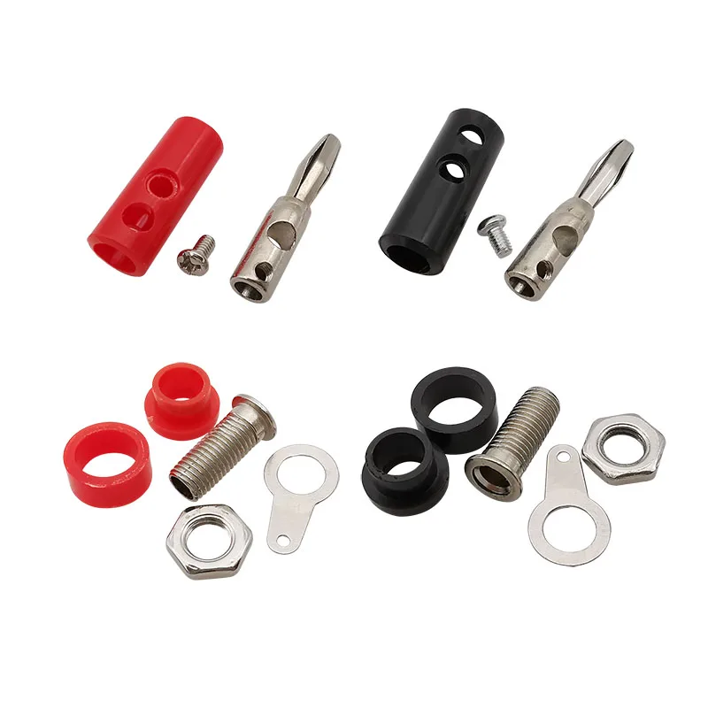 10 par wtyków bananowych 4 mm męskich i żeńskich Zestaw zacisków testowych do montażu panelowego Adapter złącza bananowego