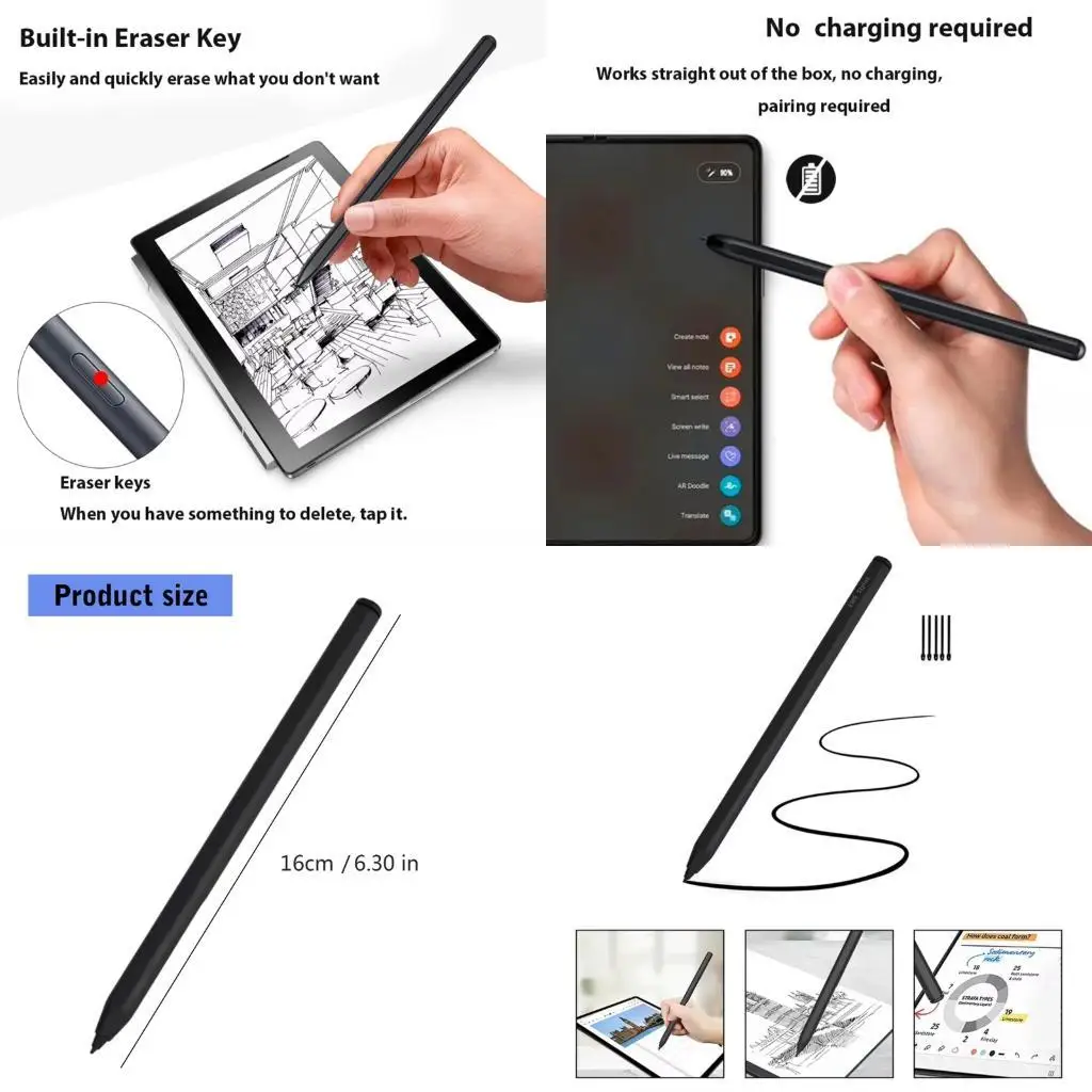 

Y1UB High Sensitivity 4096 Pressure Tilt Support With Eraser for Remarkable 2 Tablets