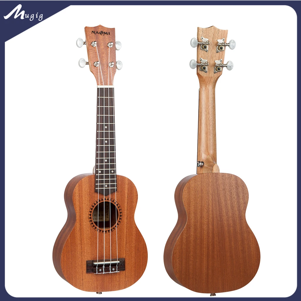 

Mugig Student Ukulele Soprano 21 Inch Ukulele Sapele 15 Fret Mini Guitar Hawaii Guitar 4 String Guitar Small Hawaii Guitar U01-S