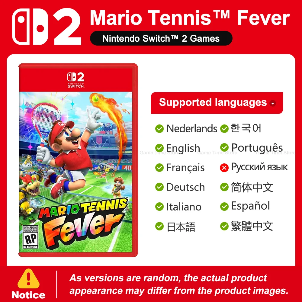 Nintendo Switch 2 Spellen Aanbiedingen Mario Tennis Fever Mario Fever 100% Nieuwe Fysieke Game Card Sport Party Game voor Switch 2