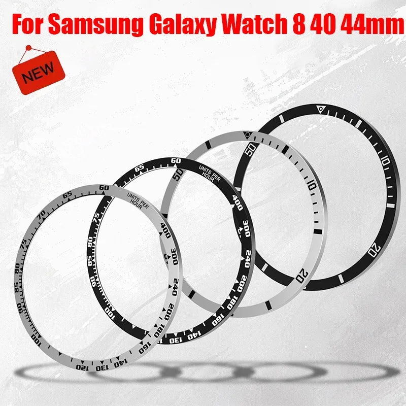 Lünettenring für Samsung Galaxy Watch 8 40 44 mm Uhrendekoration Sport Metall Edelstahl Schutz für Samsung Watch 8 Bumper