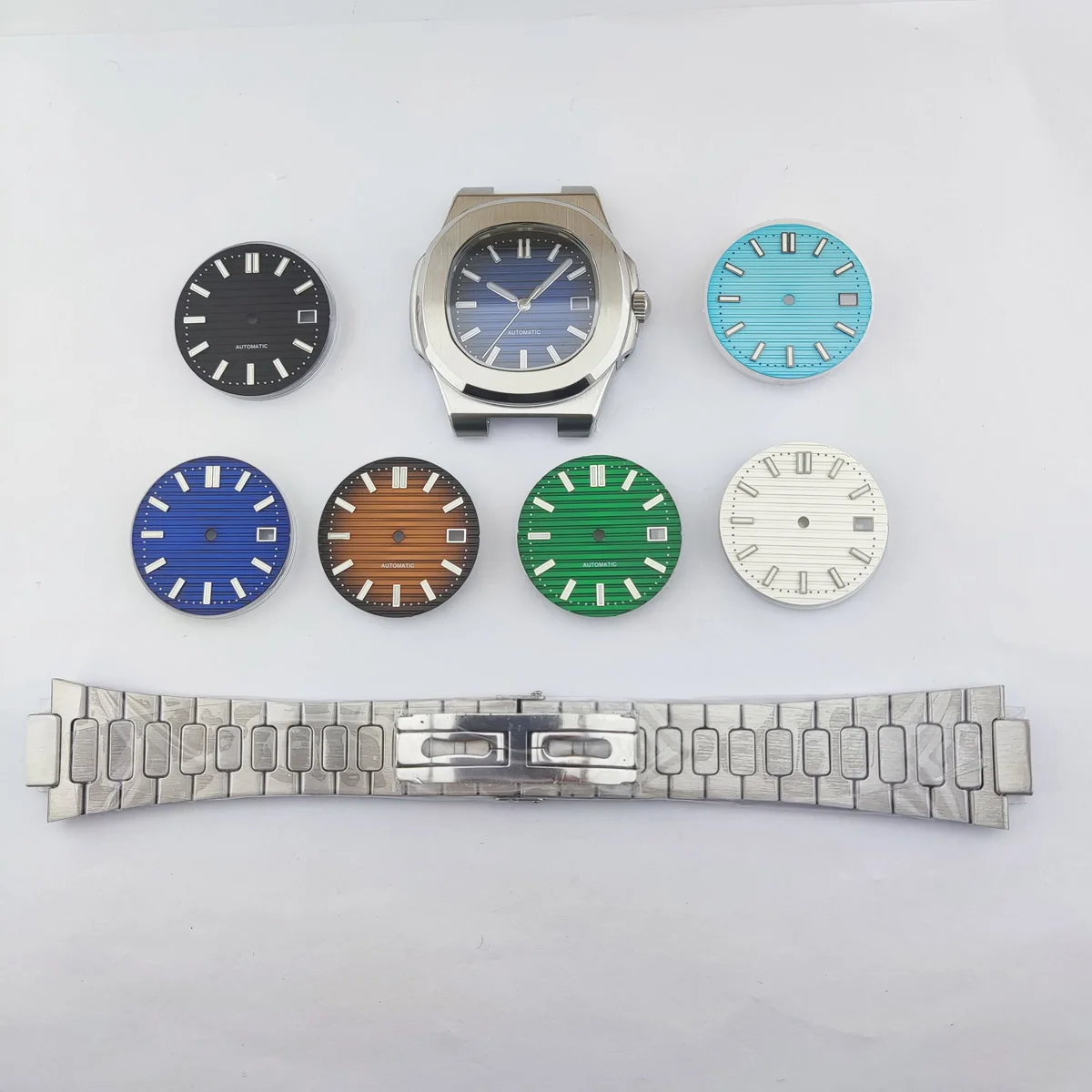 41mm nh35 Watch case NH35 case nh35 dial Hands custom logo watch Miyota 8215 NH36 case nh35 Movement Watch accessories parts