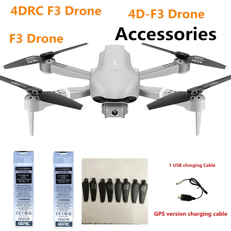 4DRC F3 śmigło drona ostrza liść klonu bateria 7.4V 2000mAh 4D-F3 bateria do drona części zamienne F3 akcesoria do dronów