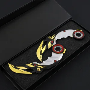 17 سم بطولات Valorant 2021 Karamfit الدورية جميع الألعاب المعدنية الجسم فأس بندقية التدريب سكين مخلب تأثيري دعامة اللعب ديكور المنزل أفضل 12 سكاكين تدريب كرمفيت مبيعا - رقم 6