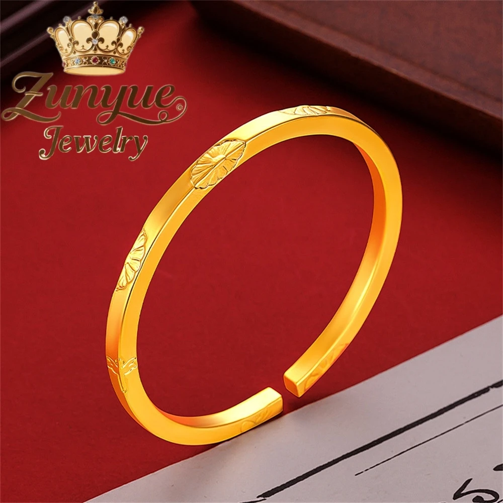 

High-End Sandgold Chrysanthemum Bracelet Exudes A Sense Of Sophistication Fashion Jewelry Exquisite Best Selling Charms Elegant