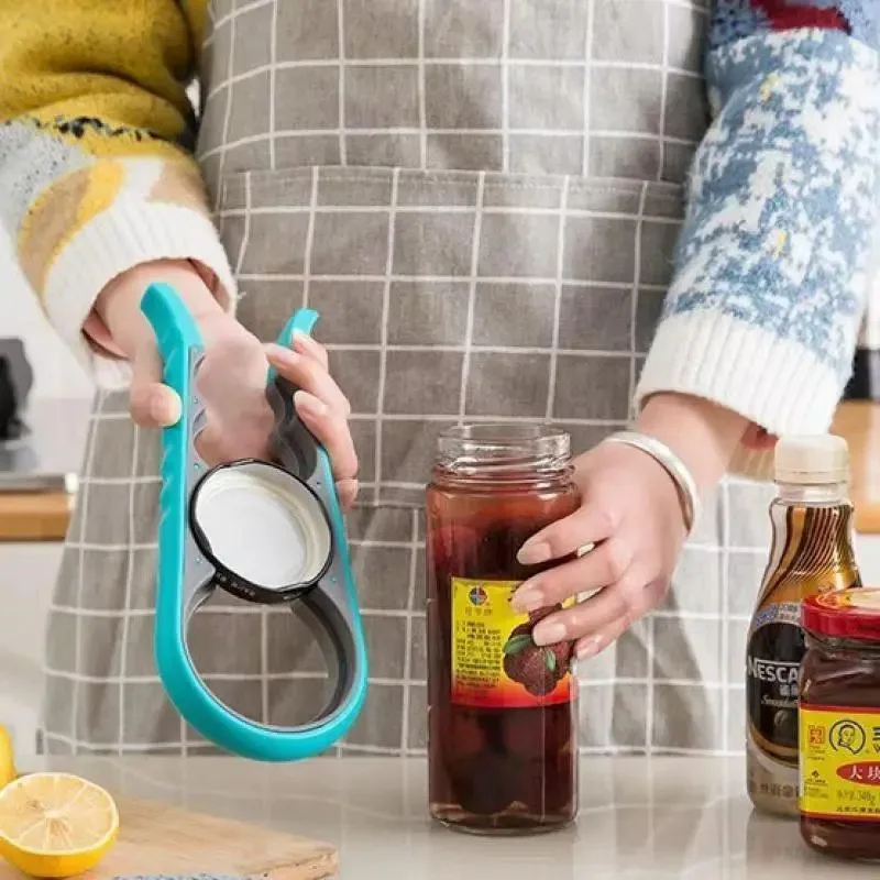 Multifunctional Effortless Can Opener 4-in-1 Household Kitchen Bottle Opener with Screw Cap Anti-Slip Feature