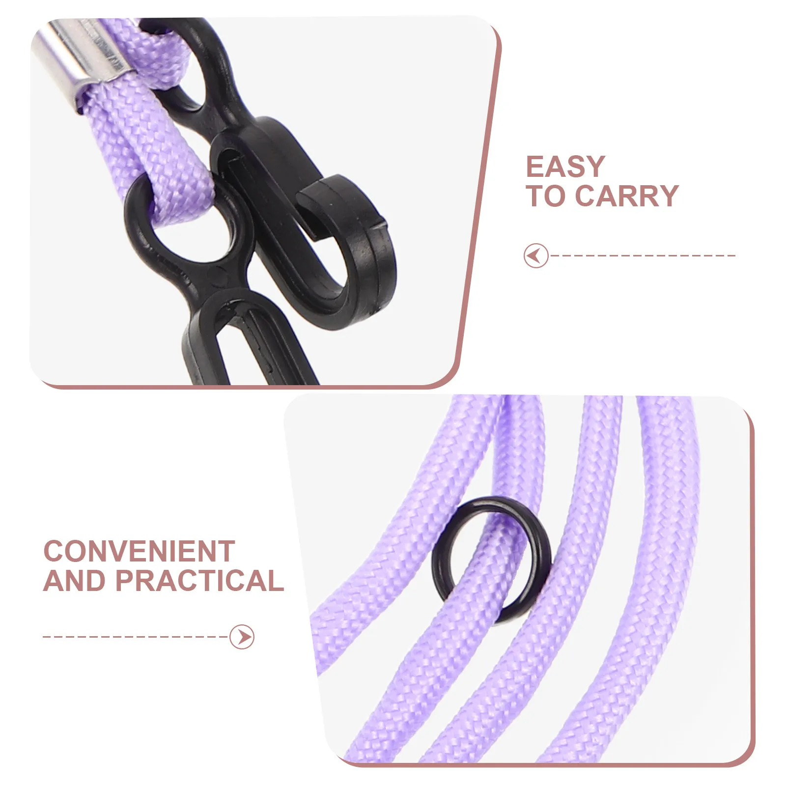 1Pair Ski Glove Lanyard Adjustable Anti-Lost Gloves Strap Wrist Leash Ski Mitten Safety Strap Snowboard Winter Purple view 4
