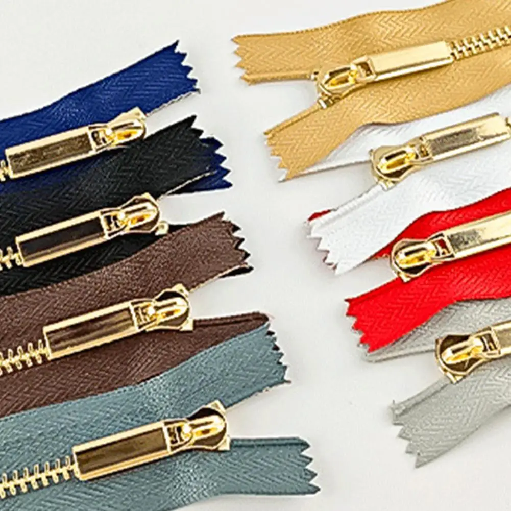 20Pcs Metal Teeth Non Separating Zipper,Closed-End Zipper Replacement, Short Zipper Tape for Sewing Purses Handbags Pockets