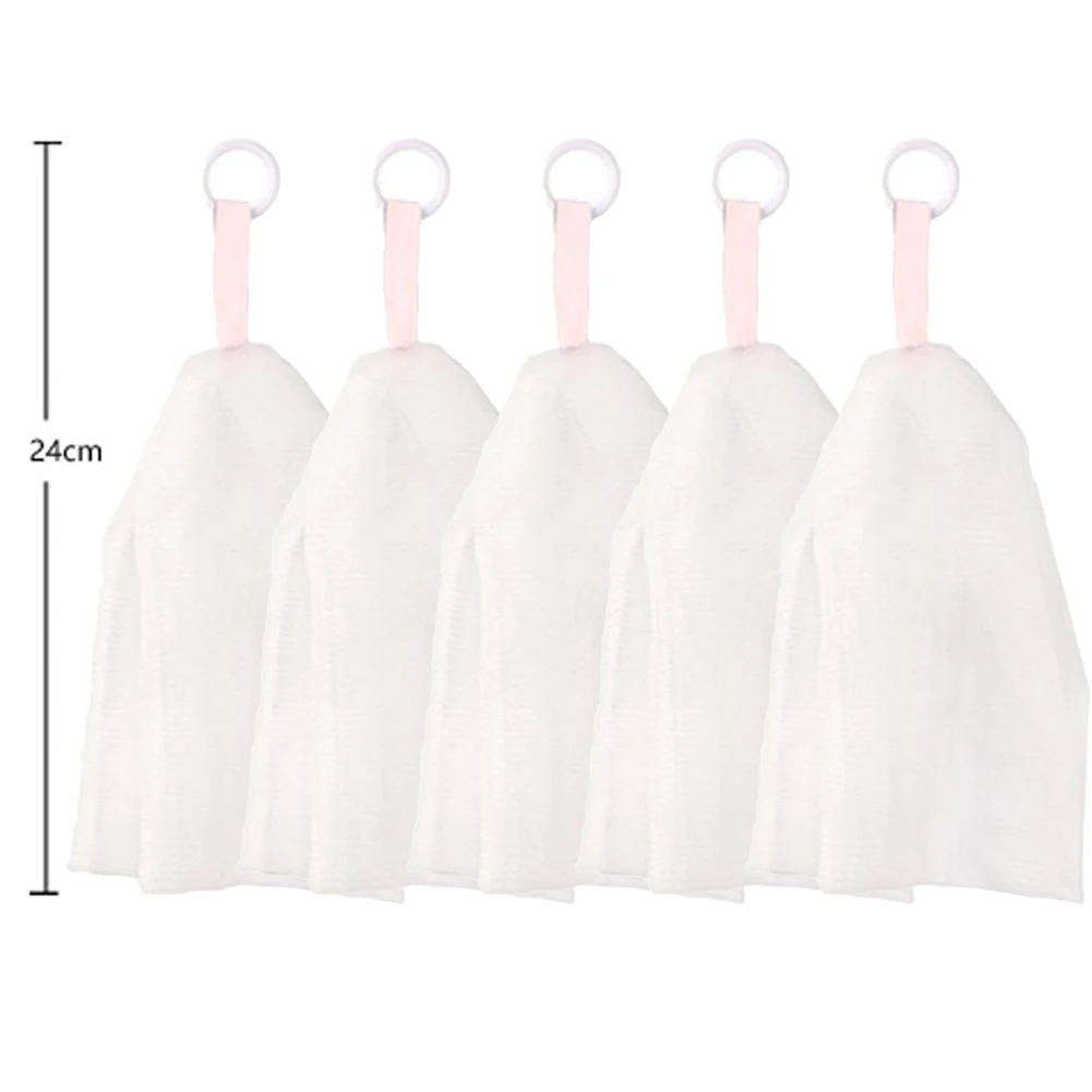5pc Soap Saver Bag Portable Hangable Convenient for Bath Shower Travel Rich Foam Generator Non rough on Skin Soap Life Saver