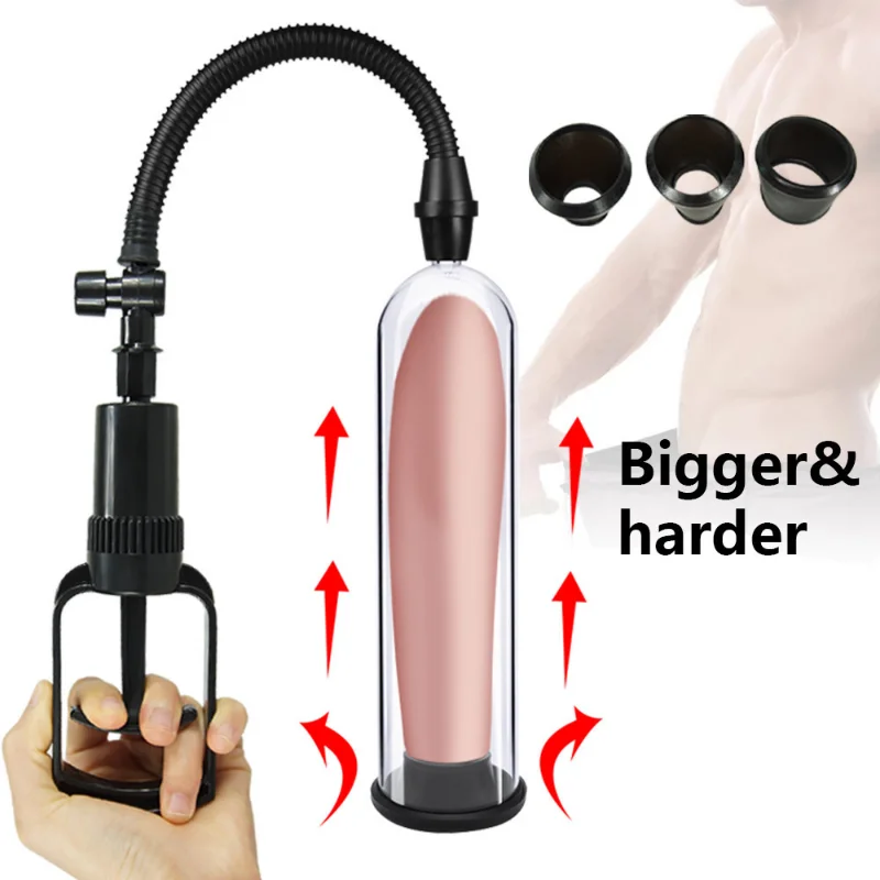 Small Man Penis Pump Manual Penis Enlarger Sex Toys Vacuum Pump Male Masturbation Penile Bigger Trainer Adults Sex Products