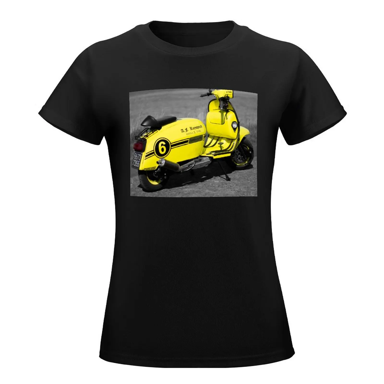 Yellow Lambretta S-Type T-Shirt Blouse summer tops T-shirt Women