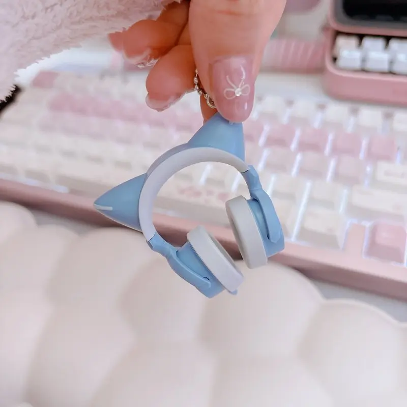 Spot japonés genuino Bandai Esports chica oreja de gato Yowu auriculares Mini colgante accesorio colgante huevo retorcido