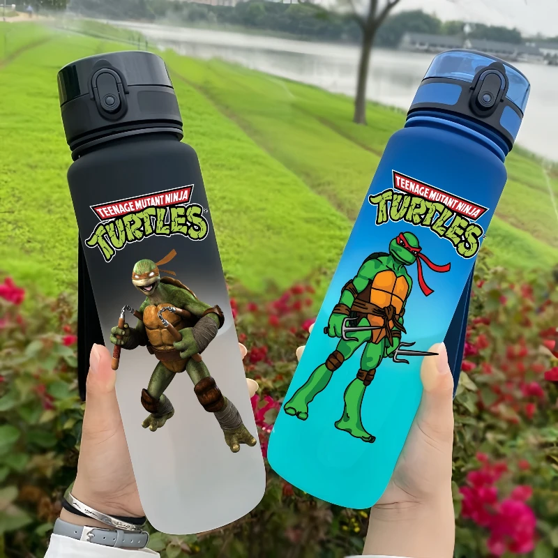 650ML Teenage Mutant Ninja Turtles Cartoon Figuur Water Cup Draagbare kinderen Outdoor Grote Capaciteit Antidrip Waterfles