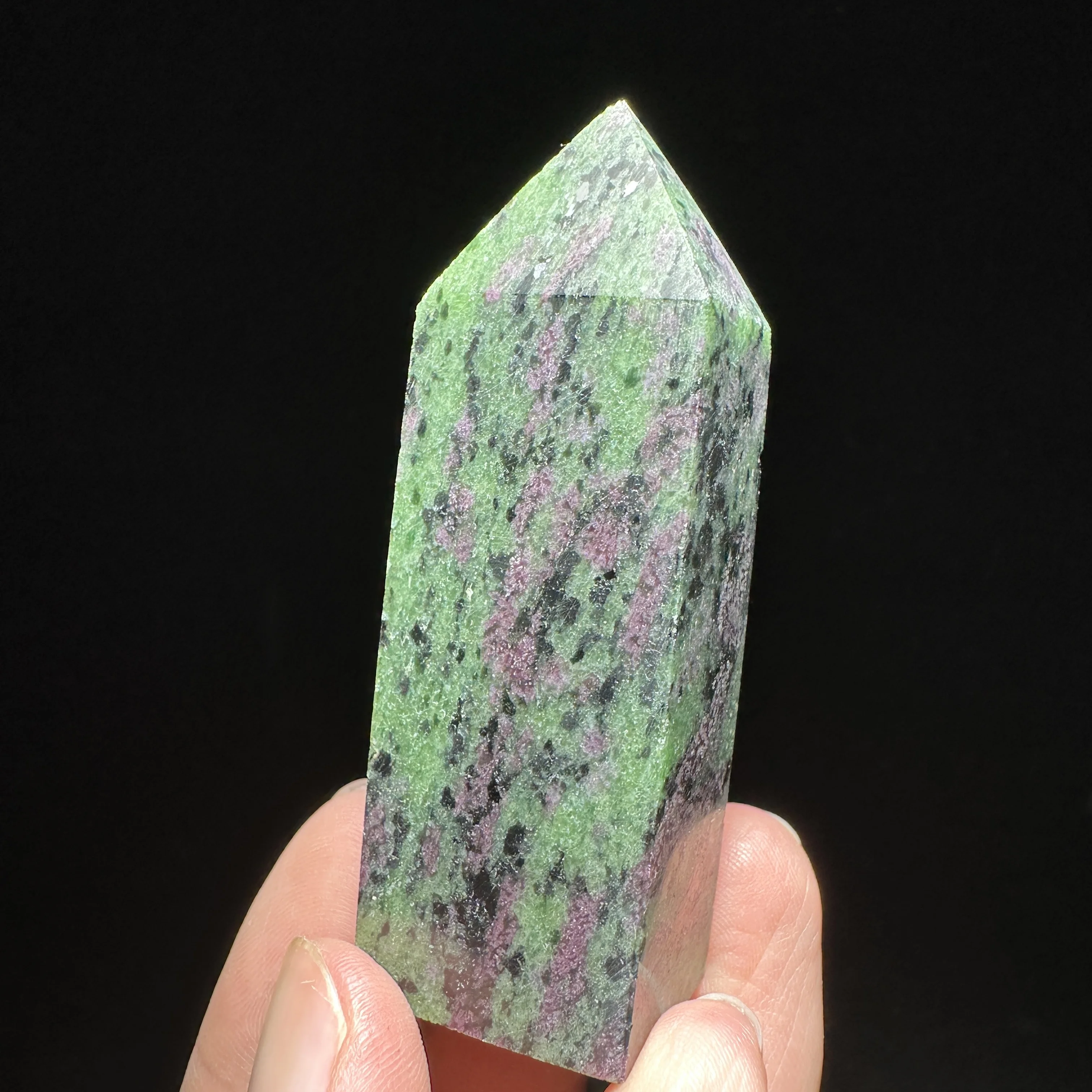 Natural Ruby Zoisite Tower Epidote Black Tourmaline Wand Quartz Point Decor Polished Obelisk Divination Healing Gift Reiki