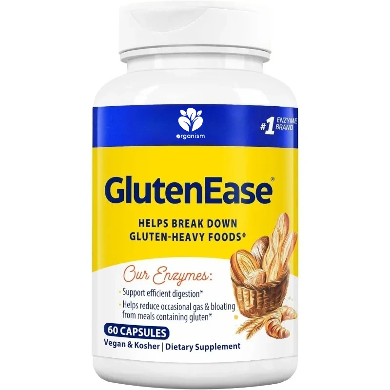 Relieve food intolerance with digestive enzymes, provide fast acting gas and bloating relief, 60 capsules