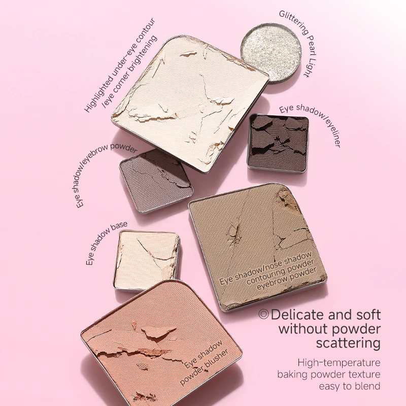 Life Girls 7-kleuren gezichtspalet Oogschaduw Markeerstift Contouring met fijne glitter Alles-in-één Mat Fijn poeder Gemakkelijk te kleuren