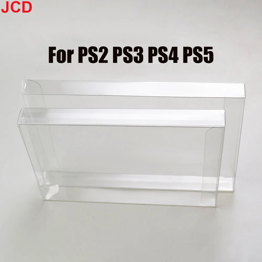 1pcs Clear Transparent Box For PS2 PS3 PS4 PS5 Blu-ray BD Movie Lron Transparent Display Game Card Collection Storage PET Box