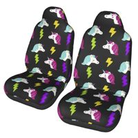 unicorn  2pcs Print Car Seat Covers for Women and Men, Universal Auto Front Seat Protector Fits for Car, SUV Sedan,
