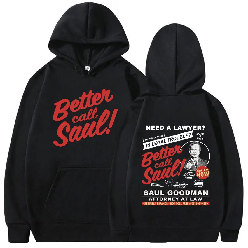 Need A Lawyer Then Call Saul Better Call Saul Hoodie Heisenberg Breaking Bad Men Vintage Oversized Sweatshirt Unisex Streetwear