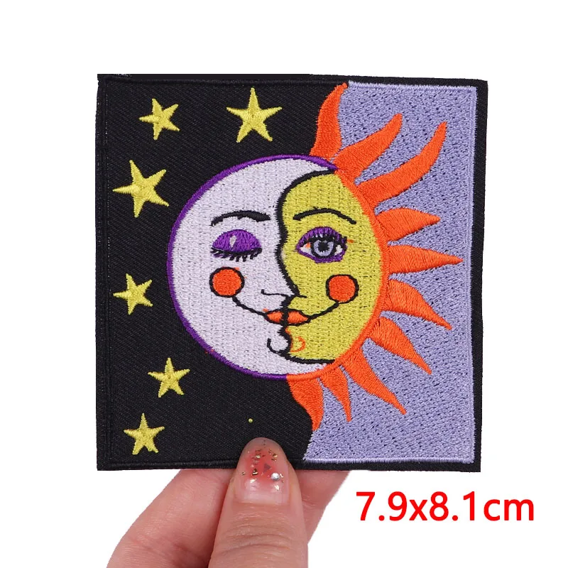 Outdoor Wave Sun Patch Iron On Patches For Clothing Thermoadhesive Patches on Clothes Stickers Adventure Embroidery Patch Badges